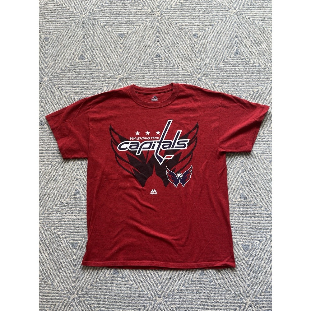 Majestic Washington Capitals Screaming Eagle T-Shirt - Red‎ - Large